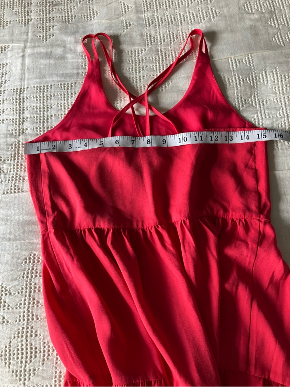 LOFT Coral Light Weight Tiered Strappy Maxi Dress Size 0 NWT - Picture 8 of 13